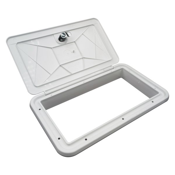 Thetford® - 7.8"H x 12.6"W Polar White Rectangular Multi-Purpose Access Hatch w/o Door Cutout