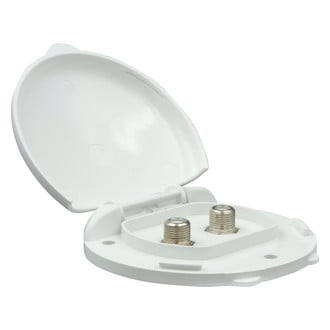 Thetford® - Polar White Double TV Wall Plate