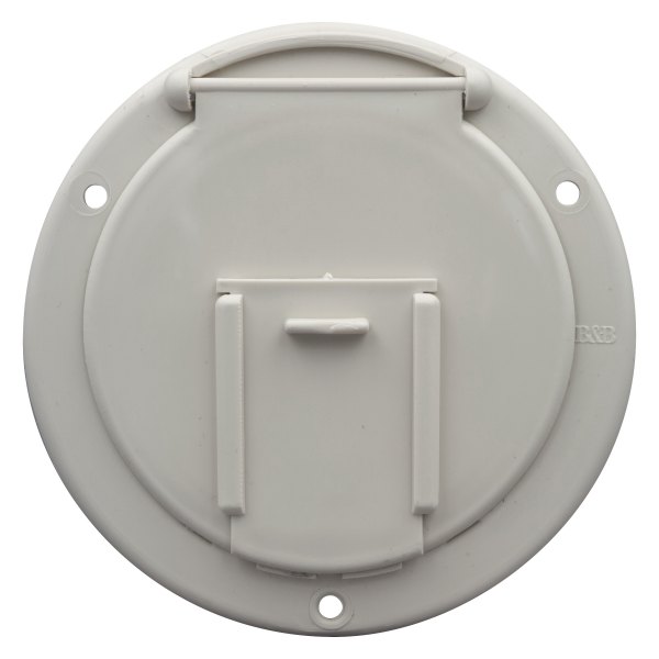 Thetford® - 4.6"D Colonial White Round Electric Cable Hatch with Back