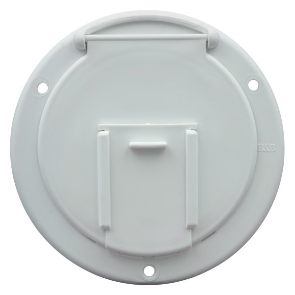 Thetford® - 4.6"D Polar White Round Electric Cable Hatch with Back