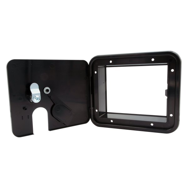 Thetford® - 6.5"H x 7.6"W Black Rectangular Electric Cable Hatch with Door Cutout