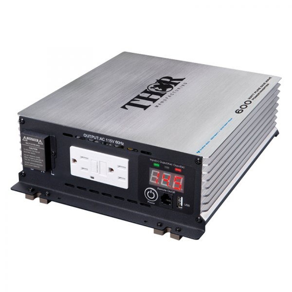 Thor® - PW Series 600W 12 DC 115 AC Pure Sine Wave Power Inverter