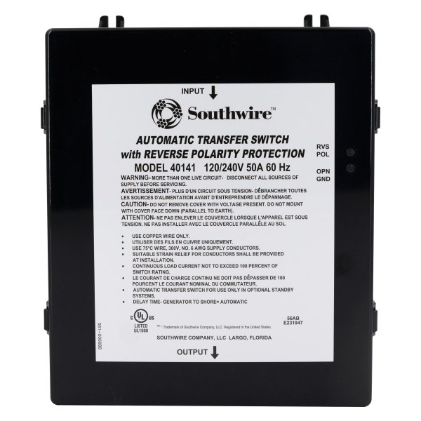 TRC® - Southwire™ 50A Surge Protected Reverse Polarity Transfer Switch