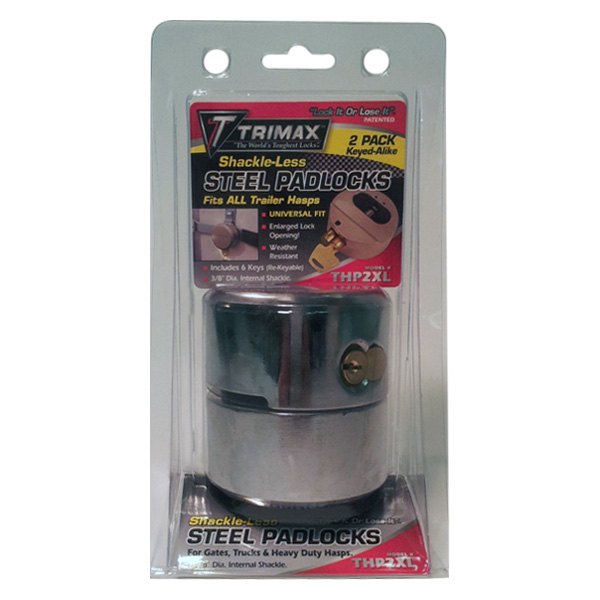 Trimax® - Hockey Puck™ Chrome Standard Key Weather Resistant Internal Shackle Padlocks