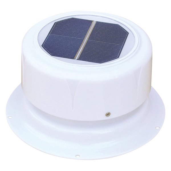 Ultra-Fab® 53-945001 - 7" White Sewer Vent with Fan & Solar Panel