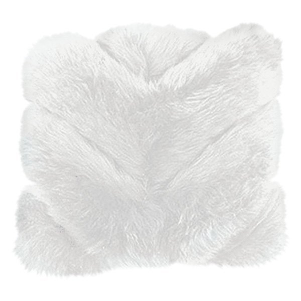 US Sheepskin® - Chevron Design 14" Square White Decorative Pillow
