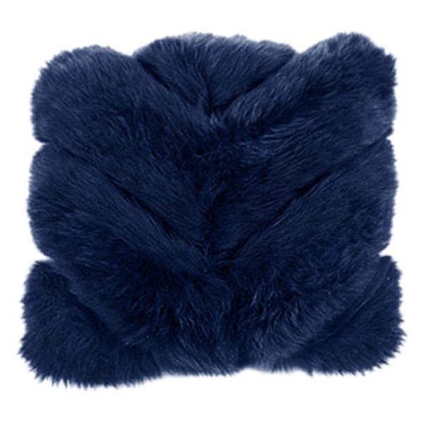 US Sheepskin® - Chevron Design 14" Square Blue Decorative Pillow