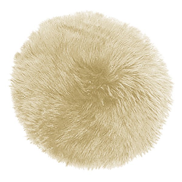 US Sheepskin® - 14" Round Tan Decorative Pillow