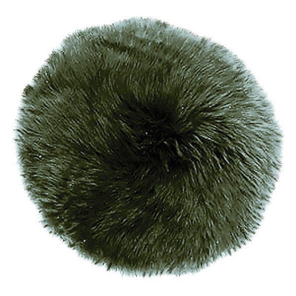 US Sheepskin® - 14" Round Evergreen Decorative Pillow