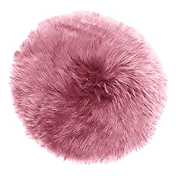 US Sheepskin® - 14" Round Mauve Pink Decorative Pillow