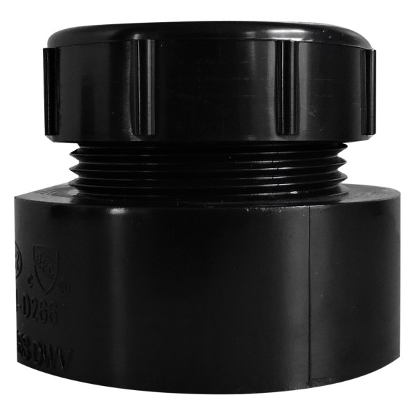 Valterra® - Black Plastic Trap Adapter Male (1-1/2"Slip x 1-1/2"Hub)