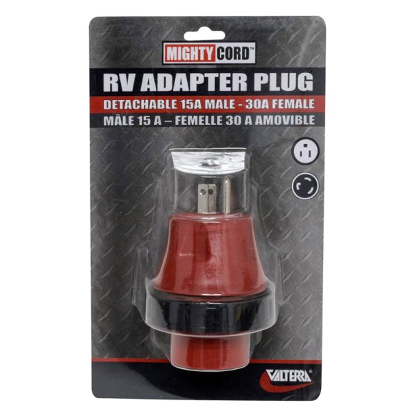 Valterra® - Mighty Cord™ Power Cord Adapter (15A Straight Male x 30A Locking Female)