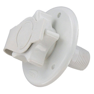 Valterra® - White Plastic City Flush Water Fill with 1/2" MPT Plastic Check Valve