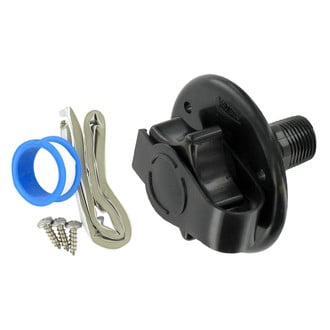 Valterra® - Black Plastic City Flush Water Fill with 1/2" MPT Plastic Check Valve