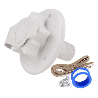 Valterra® - White Plastic City Flush Water Fill with 1/2" MPT Plastic Check Valve