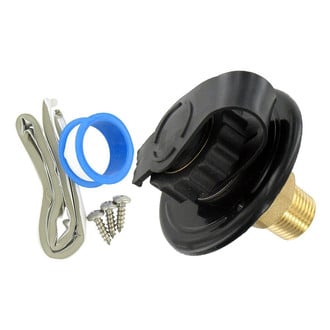 Valterra® - Black Plastic City Flush Water Fill with 1/2" MPT Brass Check Valve
