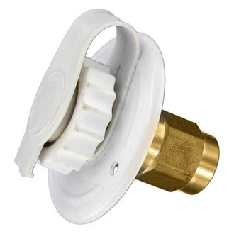 Valterra® - White Plastic City Flush Water Fill with 1/2" FPT Brass Check Valve