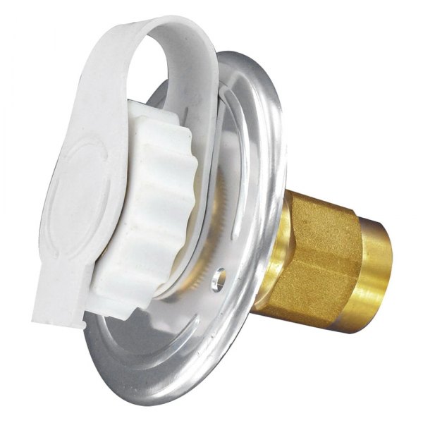 Valterra® - White Aluminium City Flush Water Fill with 1/2" FPT Brass Check Valve