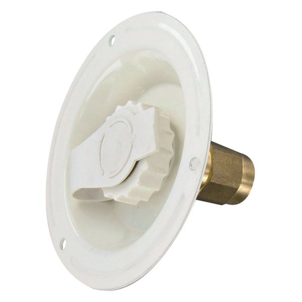 Valterra® - Ivory Plastic City Recessed Water Fill with 1/2" FPT Brass Check Valve
