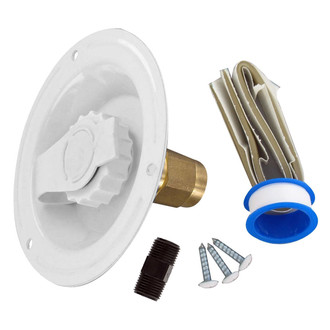 Valterra® - Ivory Plastic City Recessed Water Fill with 1/2" FPT Brass Check Valve