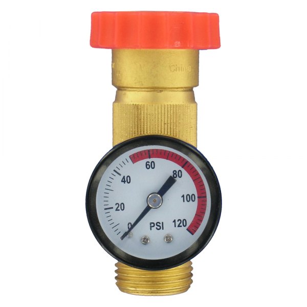 Brass Water Pressure Regulator with Gauge (3/4" FPT x 3/4" MPT)