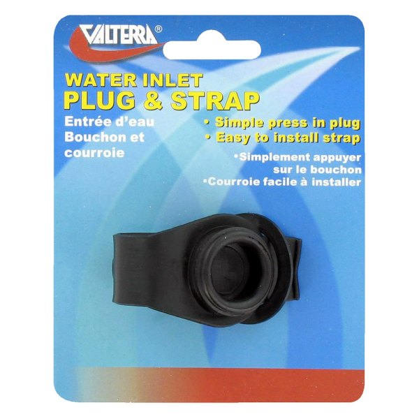 3/4" Barb Black Plastic Water Inlet Plug with Strap
