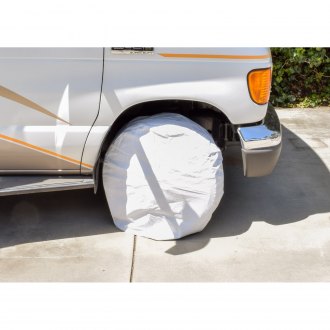 Zuihao Upgraded 900D RV Tire Covers Set of 4 for Trailers Waterproof PVC Coating Motorhome Camper Tire Wheel Portector Fits 29-31.75 inches Tires 