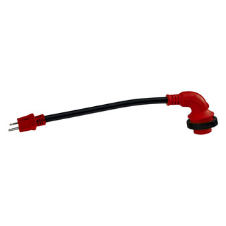 Valterra® - Mighty Cord™ 12" Dogbone Power Adapter with Standard Grip (15A Straight Male x 30A Locking Female)