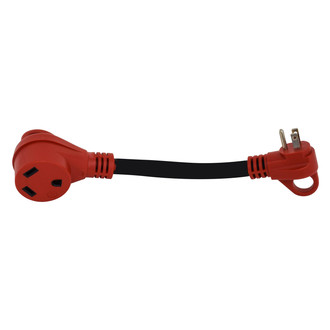 Valterra® - Mighty Cord™ 12" Dogbone Power Adapter with Handle Grip (15A Male x 30A Female)