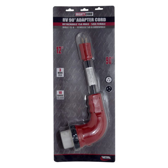 Valterra® - 12" Dogbone Power Adapter with Standard Grip (15A Straight Male x 50A Locking Female)