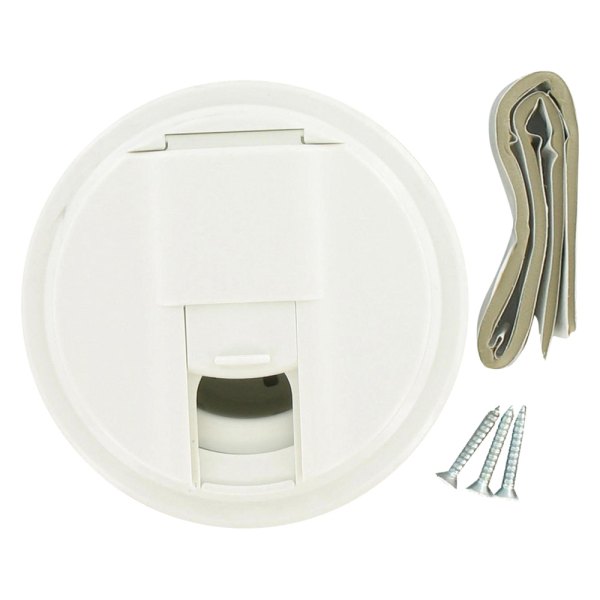 Valterra® - 5.0"D White Round Electric Cable Hatch