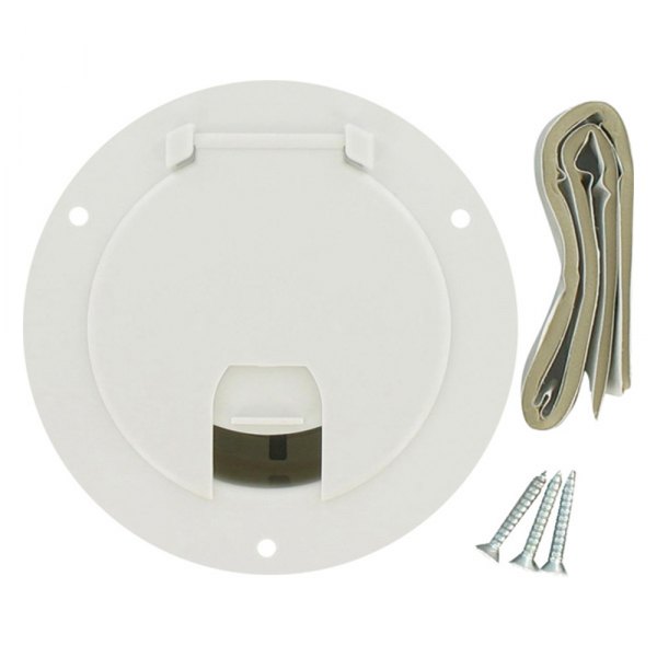 Valterra® - 5.2"D White Round Electric Cable Hatch