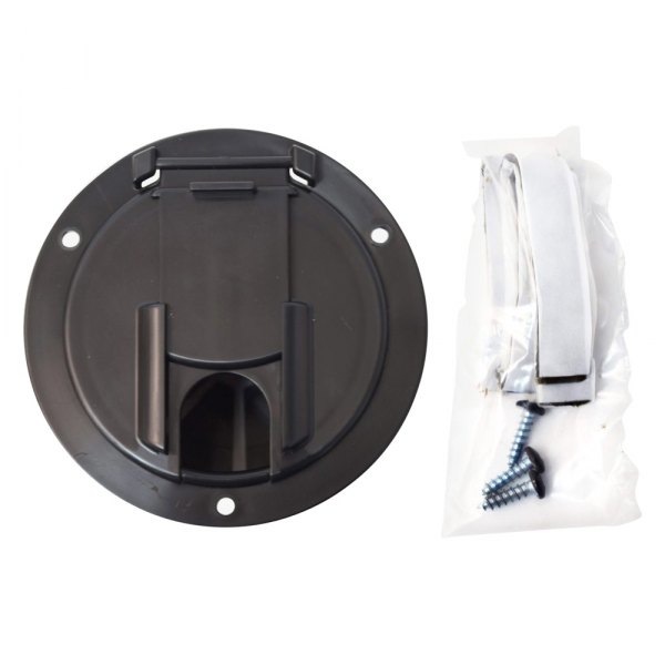 Valterra® - 4.6"D Black Round Electric Cable Hatch
