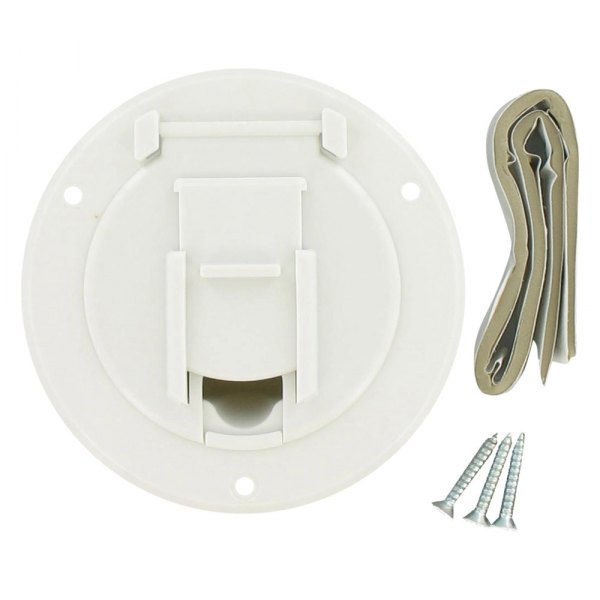 Valterra® - 4.3"D White Round Electric Cable Hatch