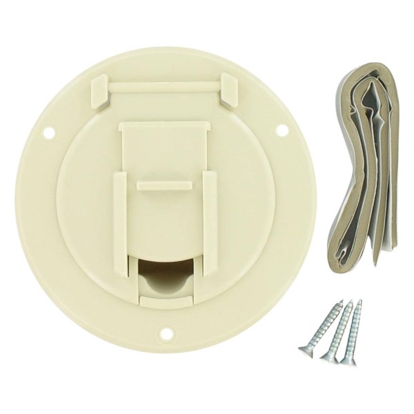 Valterra® - 4.3"D Colonial White Round Electric Cable Hatch