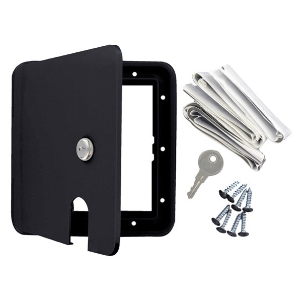 Marine Square Cable Hatch White Safety Square Electric Cable Hatch & Key Slide Window For Boat Yacht RV Motorhome Camper