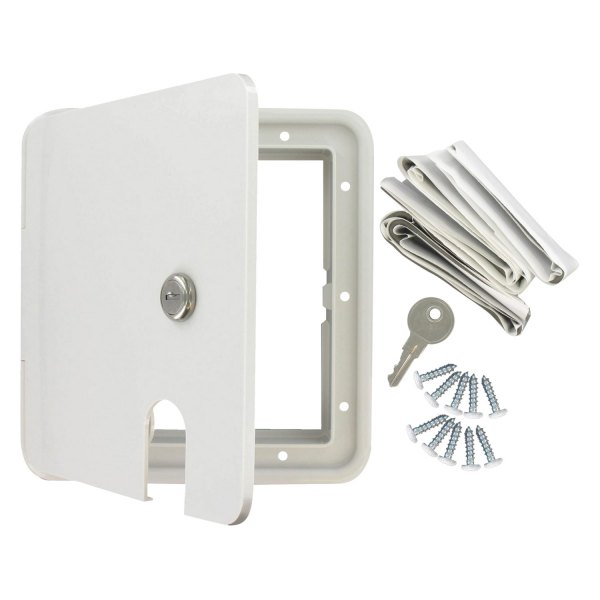Valterra® - 8.5"H x 8.5"W White Square Electric Cable Hatch