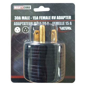 Valterra® A10-3015ARDVP - Round Power Cord Adapter (30A Male x 15A Female)