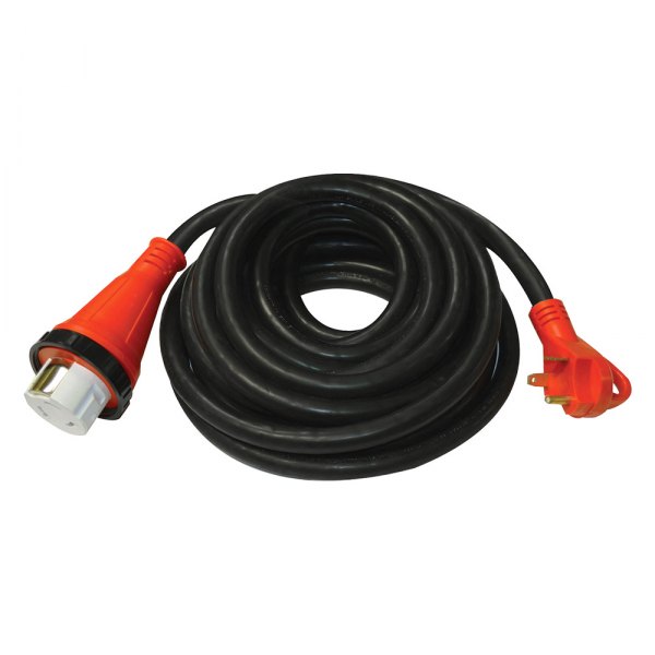 Valterra® - Mighty Cord™ 25' Extension Power Cord with Handle Grip (30A Straight Male x 50A Locking Female)
