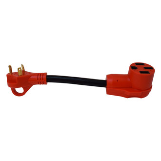 Valterra® - Mighty Cord™ 12" Dogbone Power Adapter with Handle Grip (30A Male x 50A Female)