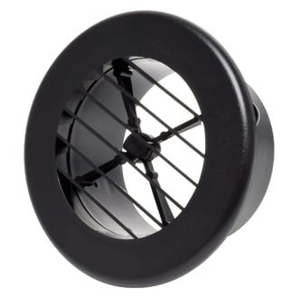 Valterra® - 4" Black Side/Ceiling Rotating Vent with Covered Screws