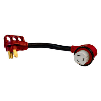 Valterra® - 12" Dogbone Power Adapter with Handle Grip (50A Straight Male x 50A Locking Female)