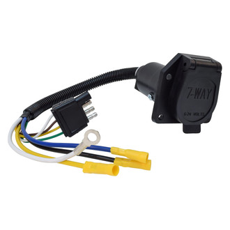 Valterra® - Mighty Cord™ 7-Way to 4-Way 12" Pre-Wire Harness