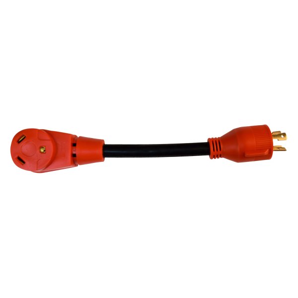 Valterra® - Mighty Cord™ 12" Dogbone Power Adapter with Standard Grip (30A Locking Male x 30A Straight Female)