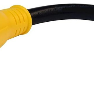 Valterra® - Mighty Cord™ 12" Dogbone Power Adapter with Standard Grip (15A Straight Male x 50A Locking Female)