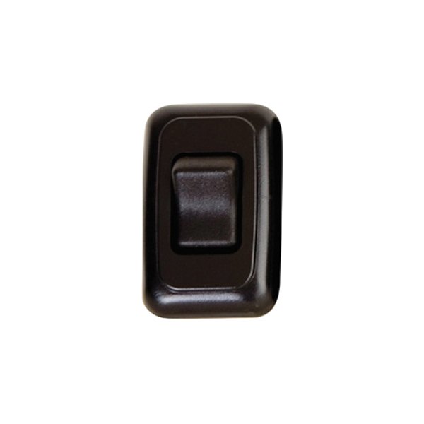 Valterra® - Single SPST On/Off Black Contour Lighting Switch with Base and Plate
