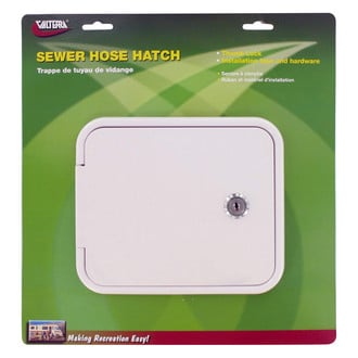 Valterra® - 6.5"H x 7.6"W White Rectangular Sewer Hose Hatch