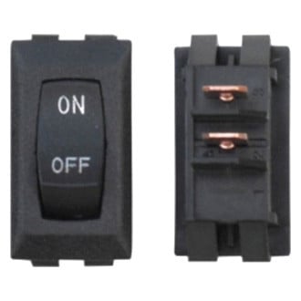 Diamond Group® - Single SPST On/Off Rectangular Labled Black Multi Purpose Switch