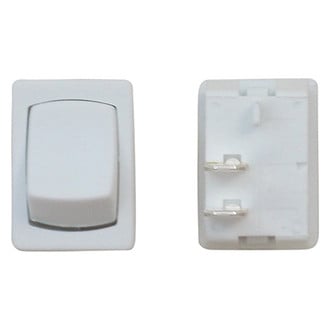 Diamond Group® - Single SPST On/Off Rectangular White Mini Multi Purpose Switch
