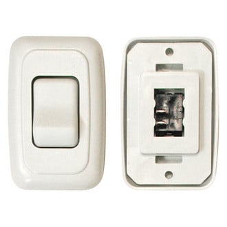 Diamond Group® DG3101VP - Single SPST On/Off White Contour Lighting Switch